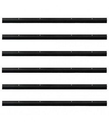 vidaXL Screw-on Door Brush Seals 6 pcs Black 100 cm Aluminium Alloy