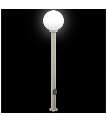 vidaXL Bollard Lights with Outlet 3 pcs 120 cm Stainless Steel IP44