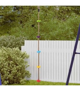vidaXL Climbing Rope Multicolour 10.5 x 10.5 x 201 cm Polyester