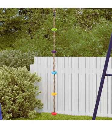 vidaXL Climbing Rope Multicolour 10.5 x 10.5 x 201 cm Polyester