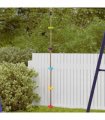 vidaXL Climbing Rope Multicolour 10.5 x 10.5 x 201 cm Polyester