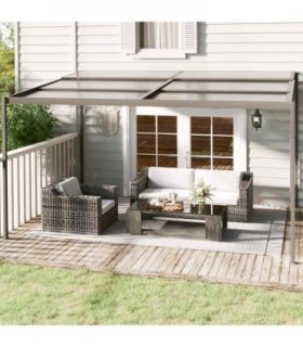 vidaXL Gazebo with Roof Anthracite 4x3x2.5 m Aluminium and Steel