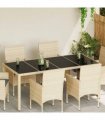 vidaXL Table Top 4 pcs Black Tempered Glass