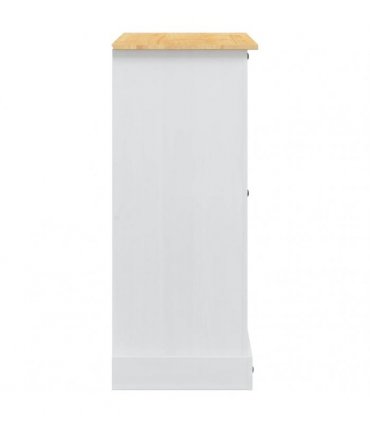 vidaXL Storage Chests Corona White 92 x 48 x 114 cm Solid Pine Wood