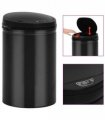 vidaXL Automatic Sensor Dustbin 30 L Carbon Steel Black