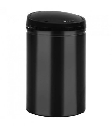 vidaXL Automatic Sensor Dustbin 30 L Carbon Steel Black