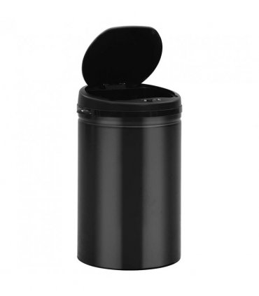 vidaXL Automatic Sensor Dustbin 30 L Carbon Steel Black