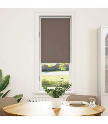 vidaXL Roller Blind Blackout Coffee 60x130 cm Fabric Width 55.7 cm Polyester