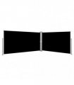 vidaXL Side Awning | Black | Polyester with PU coating | 160 x 600 cm