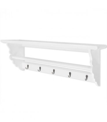 vidaXL Coat Rack MDF White Baroque Style