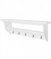 vidaXL Coat Rack MDF White Baroque Style