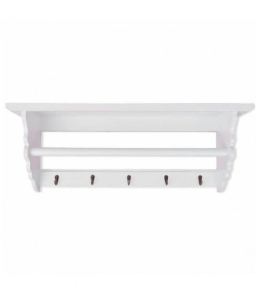 vidaXL Coat Rack MDF White Baroque Style
