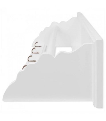 vidaXL Coat Rack MDF White Baroque Style