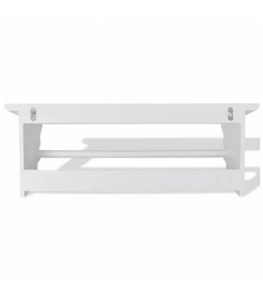 vidaXL Coat Rack MDF White Baroque Style