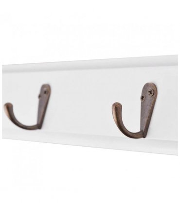vidaXL Coat Rack MDF White Baroque Style