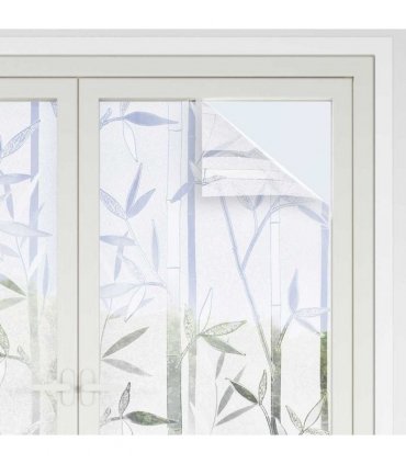 vidaXL Static Window Film Bamboo Pattern 90 x 500 cm PVC