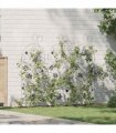 vidaXL Garden Fence with Lock 3 pcs Black 112 x 39.5 cm Steel