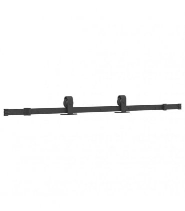 vidaXL Sliding Door with Hardware Set Black 76x205 cm ESG Glass