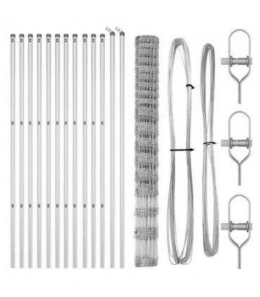 vidaXL Ground Fix Welded Wire Fence 25 x 1.5 m Galvanised Steel Silver