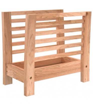 vidaXL Magazine Rack 40x26.5x38.5 cm Solid Wood Walnut