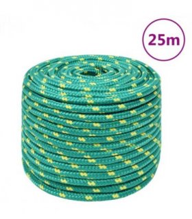 vidaXL Boat Rope Green 12 mm 25 m Polypropylene