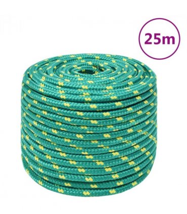 vidaXL Boat Rope Green 12 mm 25 m Polypropylene