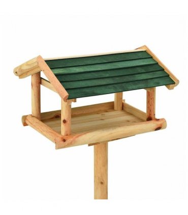 vidaXL Bird Feeder with Stand 37x28x100 cm Solid Fir Wood