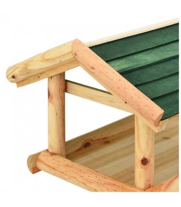 vidaXL Bird Feeder with Stand 37x28x100 cm Solid Fir Wood
