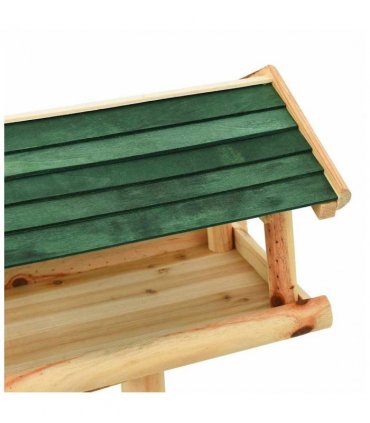 vidaXL Bird Feeder with Stand 37x28x100 cm Solid Fir Wood