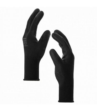 vidaXL Work Gloves 24 pcs Black 10 / XL Polyester