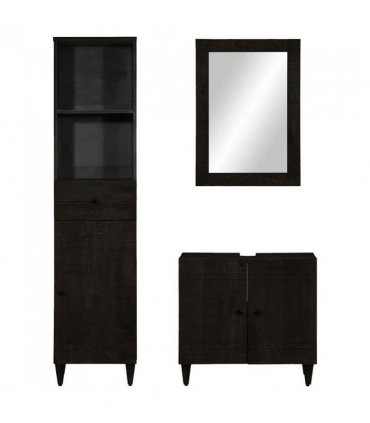 vidaXL 3 Piece Bathroom Furniture Set Solid Wood Mango