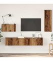 vidaXL Wall TV Cabinet Wall-mounted 4 pcs Old Wood Engineered Wood