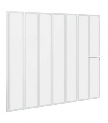 Shower Bath Screen Wall 140 x 168 cm 7 Panels Foldable with Towel Rack
