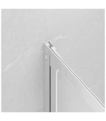 Shower Bath Screen Wall 140 x 168 cm 7 Panels Foldable with Towel Rack