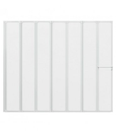 Shower Bath Screen Wall 140 x 168 cm 7 Panels Foldable with Towel Rack