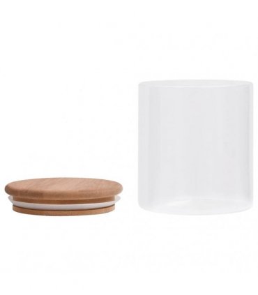 vidaXL Storage Glass Jars with Bamboo Lid 10 pcs 600 ml