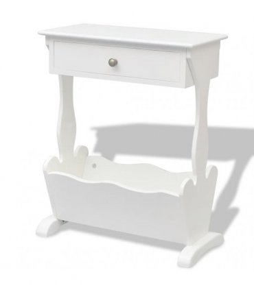vidaXL Magazine Rack Melrose White