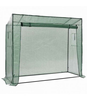 vidaXL Greenhouse | Green | Powder-coated steel | 200 x 80 x 173 cm
