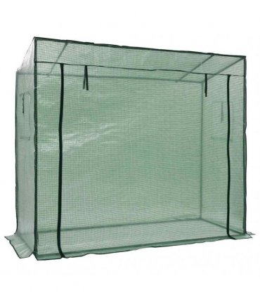 vidaXL Greenhouse | Green | Powder-coated steel | 200 x 80 x 173 cm