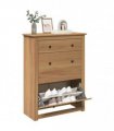 vidaXL Shoe Cabinet PANAMA 80x35x105 cm Solid Wood Pine