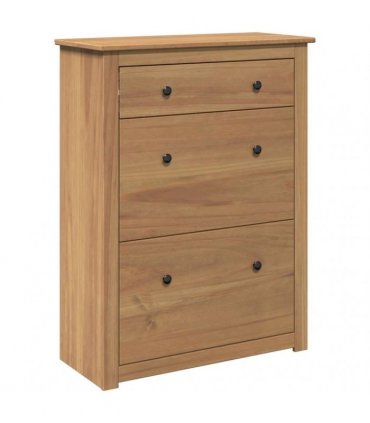 vidaXL Shoe Cabinet PANAMA 80x35x105 cm Solid Wood Pine