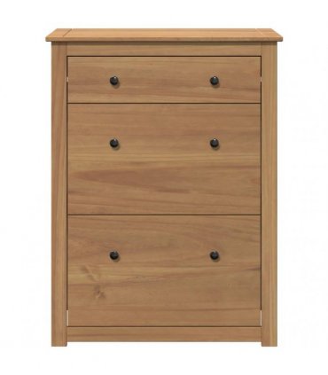 vidaXL Shoe Cabinet PANAMA 80x35x105 cm Solid Wood Pine