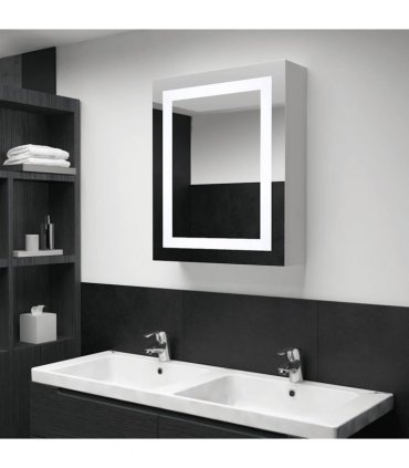 vidaXL LED Bathroom Mirror Cabinet 50x13x70 cm