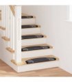 vidaXL Self-adhesive Stair Mats 15 pcs Anthracite 65 x 21 x 4 cm