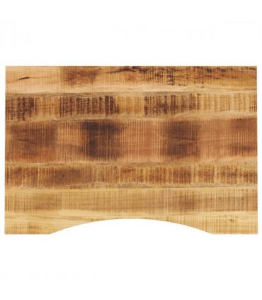 vidaXL Desk Top with Curve 90x60x2.5 cm Solid Wood Rough Mango