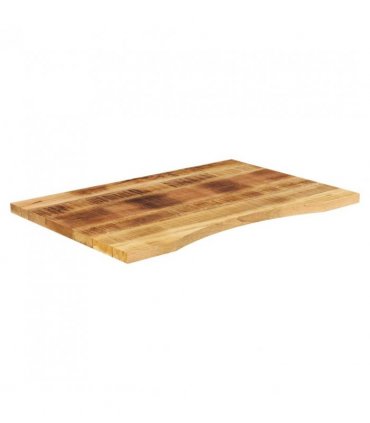 vidaXL Desk Top with Curve 90x60x2.5 cm Solid Wood Rough Mango