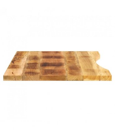 vidaXL Desk Top with Curve 90x60x2.5 cm Solid Wood Rough Mango