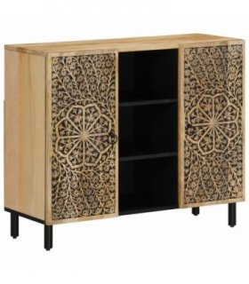 vidaXL Side Cabinet 90x33x75 cm Solid Wood Mango