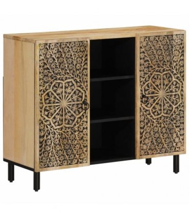 vidaXL Side Cabinet 90x33x75 cm Solid Wood Mango