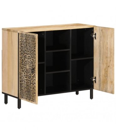 vidaXL Side Cabinet 90x33x75 cm Solid Wood Mango